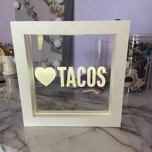 Room Essentials LED “🤍 Tacos” frame